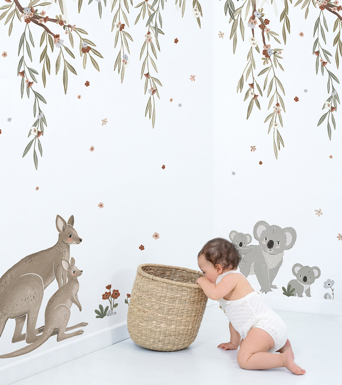 LILYDALE - Papier peint panoramique - Feuillage d'eucalyptus (PRODUIT RECONDITIONNÉ)